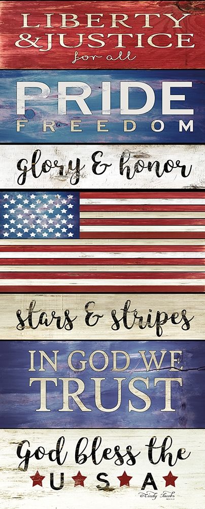 God Bless the USA art print by Cindy Jacobs for $57.95 CAD