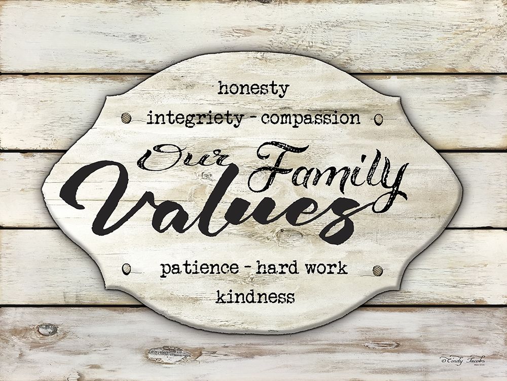 Our Family Values art print by Cindy Jacobs for $57.95 CAD