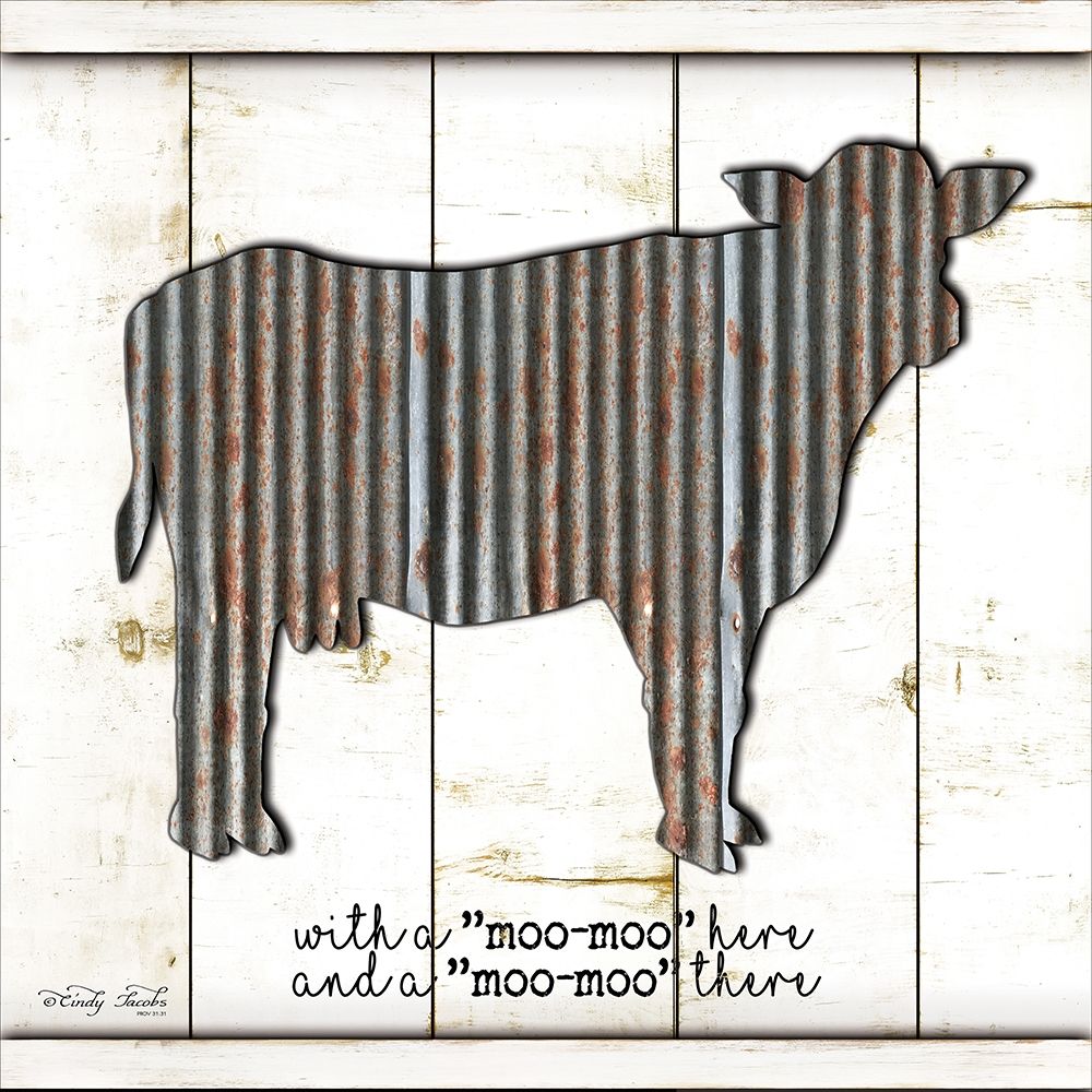 Metal Cow art print by Cindy Jacobs for $57.95 CAD