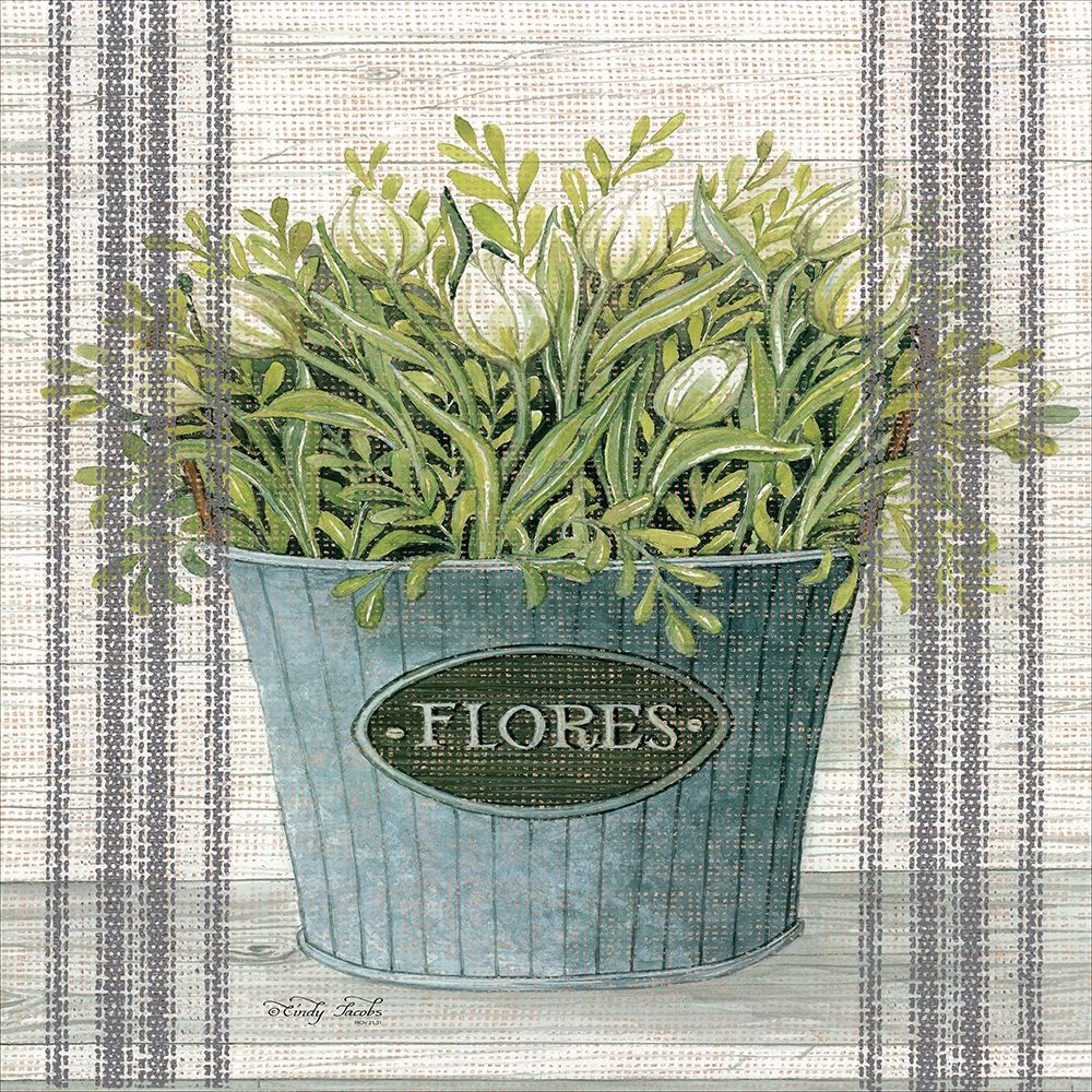 Galvanized Flores art print by Cindy Jacobs for $57.95 CAD