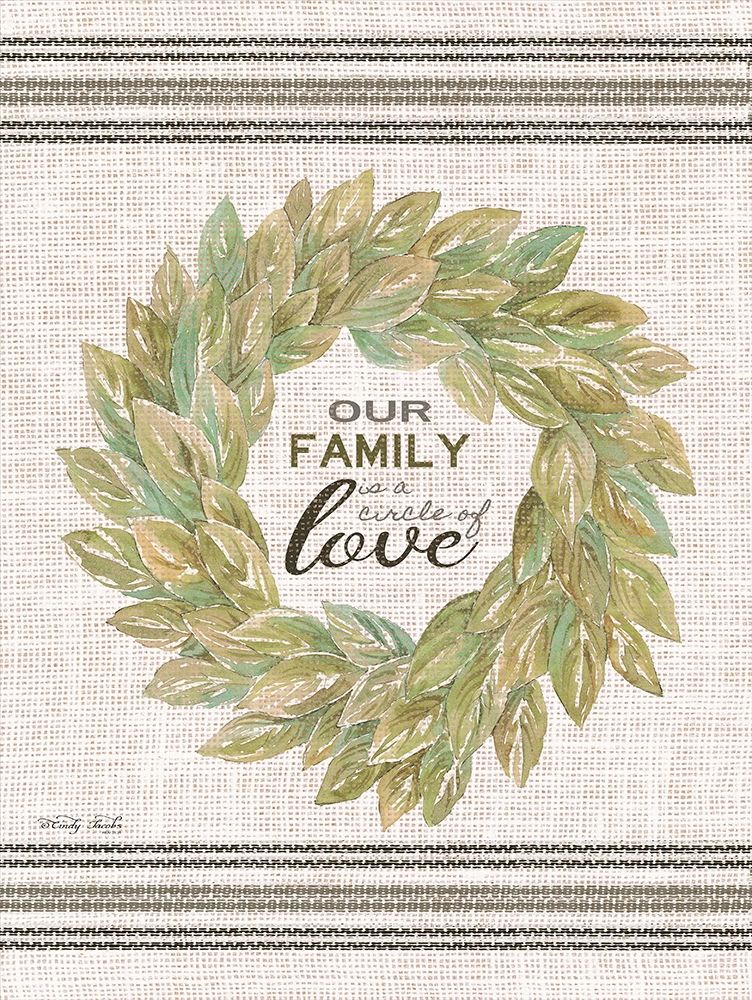 Our Family Wreath art print by Cindy Jacobs for $57.95 CAD