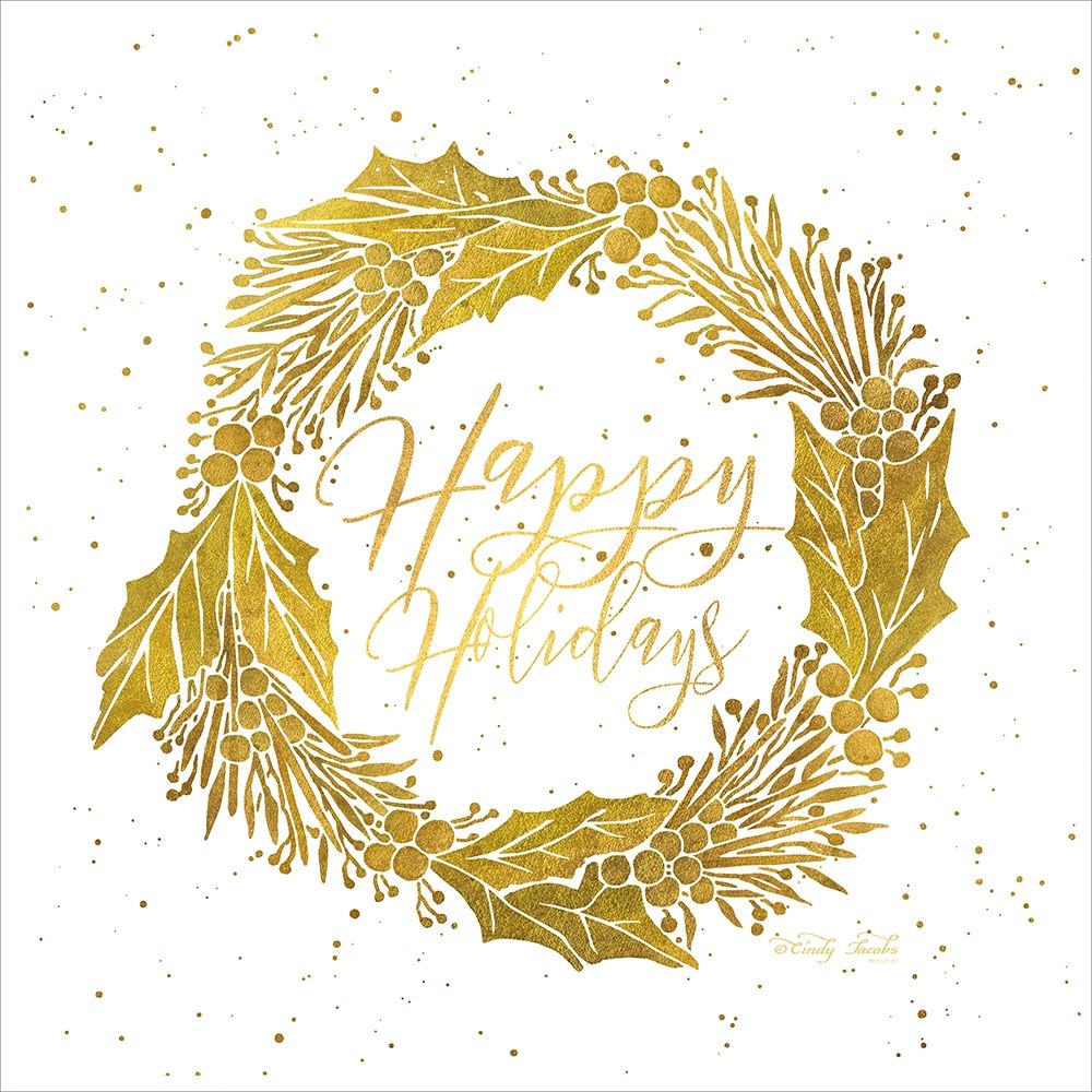Happy Holidays art print by Cindy Jacobs for $57.95 CAD