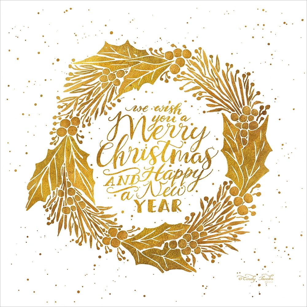 Merry Christmas and Happy New Year art print by Cindy Jacobs for $57.95 CAD