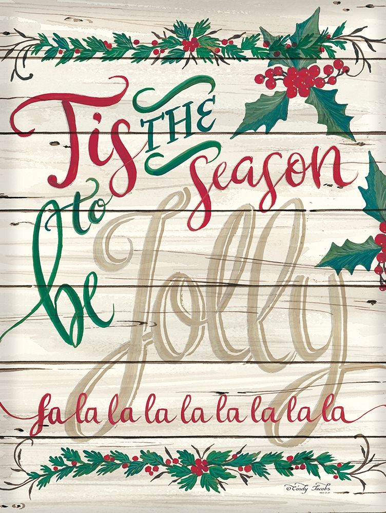 Tis the Season Shiplap art print by Cindy Jacobs for $57.95 CAD