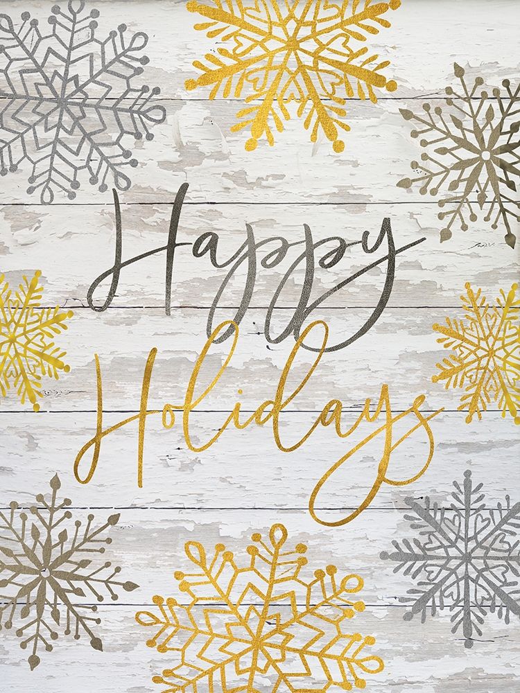 Happy Holidays Snowflakes art print by Cindy Jacobs for $57.95 CAD