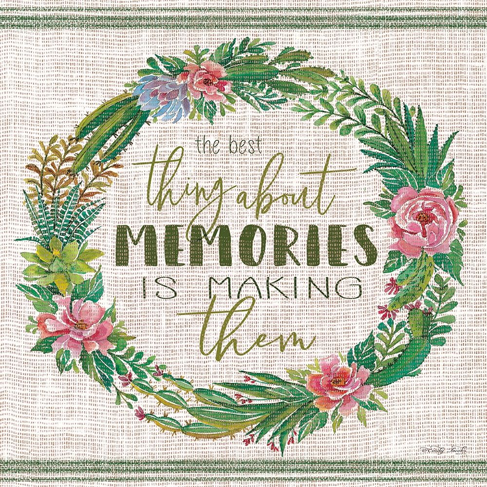 Making Memories Succulent Wreath art print by Cindy Jacobs for $57.95 CAD
