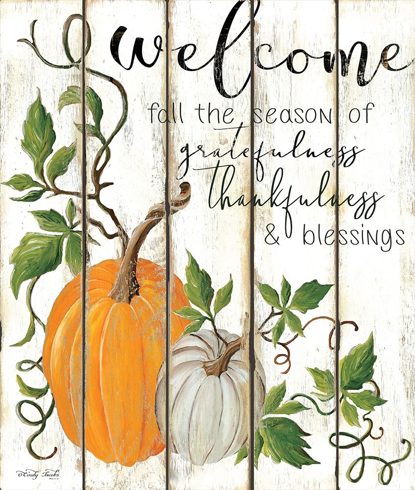 Welcome Fall art print by Cindy Jacobs for $57.95 CAD