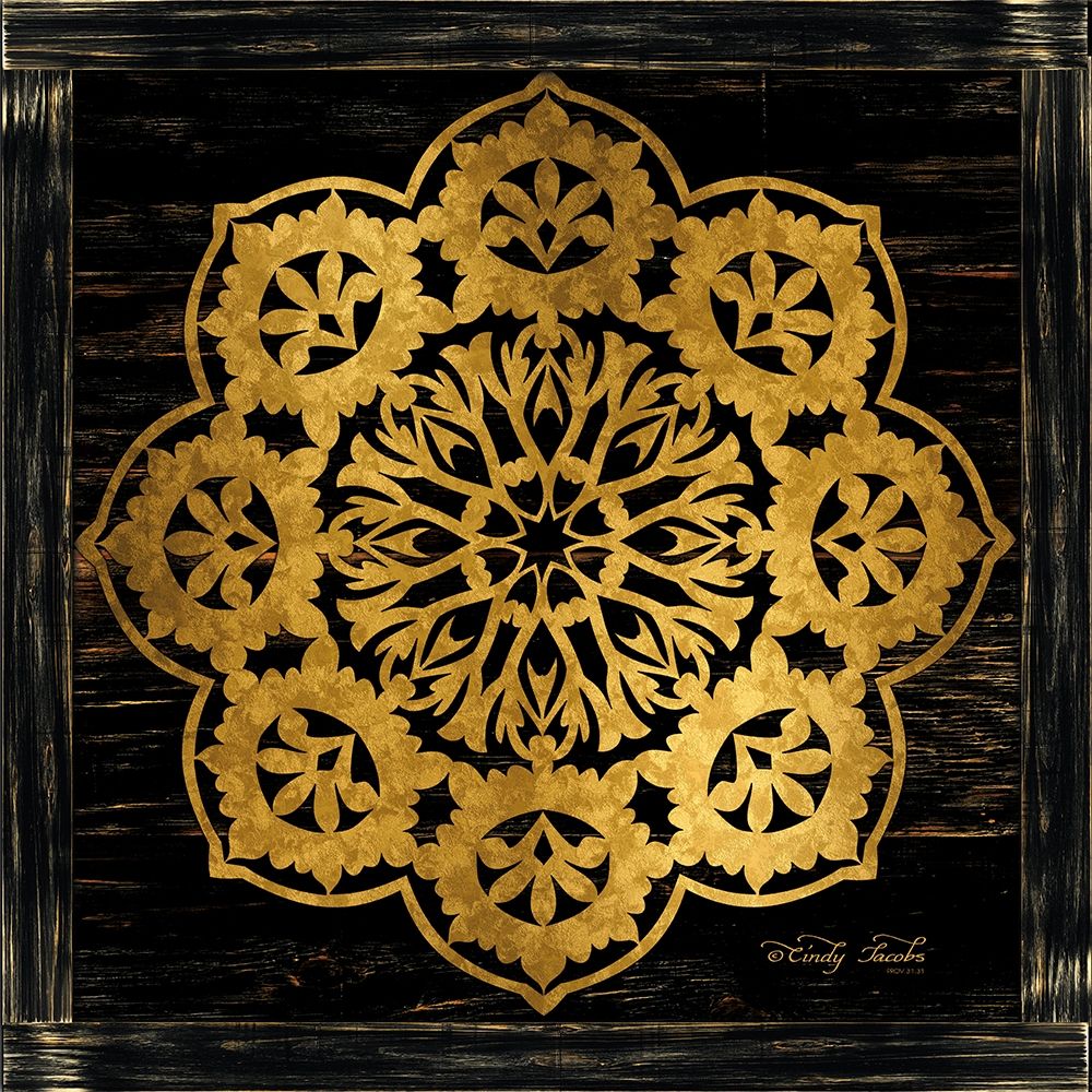 Gold Mandala I art print by Cindy Jacobs for $57.95 CAD