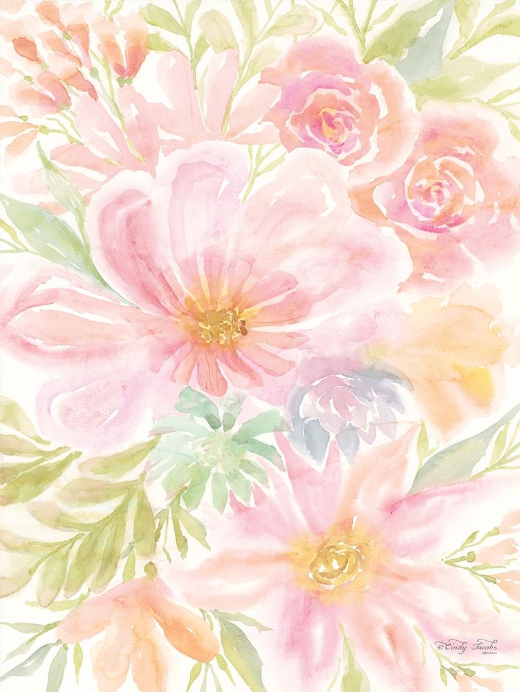 Mixed Floral Blooms I art print by Cindy Jacobs for $57.95 CAD