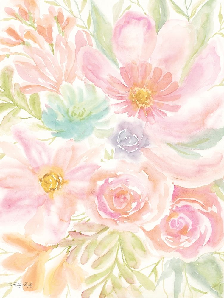 Mixed Floral Blooms II art print by Cindy Jacobs for $57.95 CAD