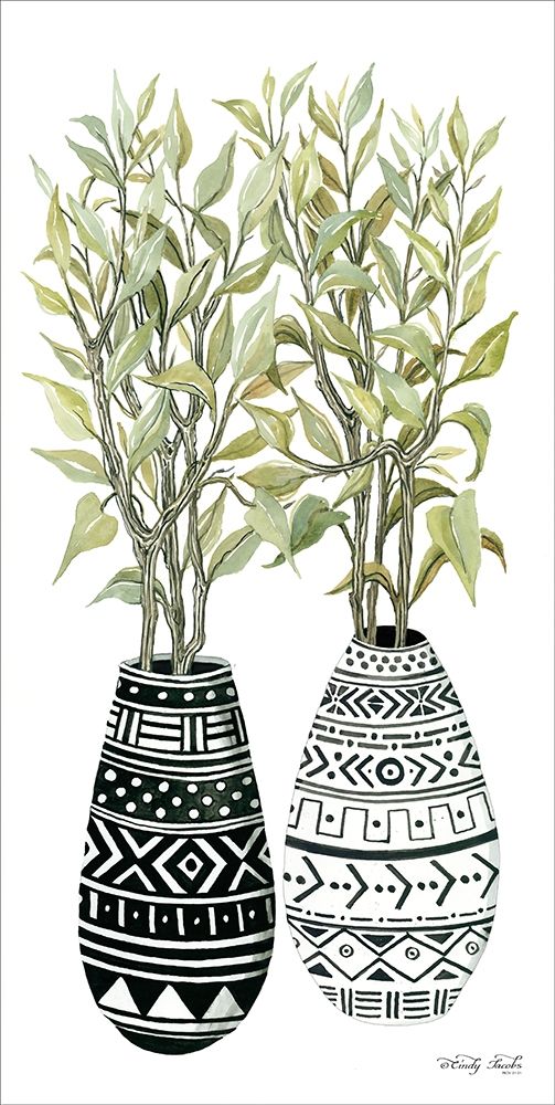 Mud Cloth Vase III art print by Cindy Jacobs for $57.95 CAD