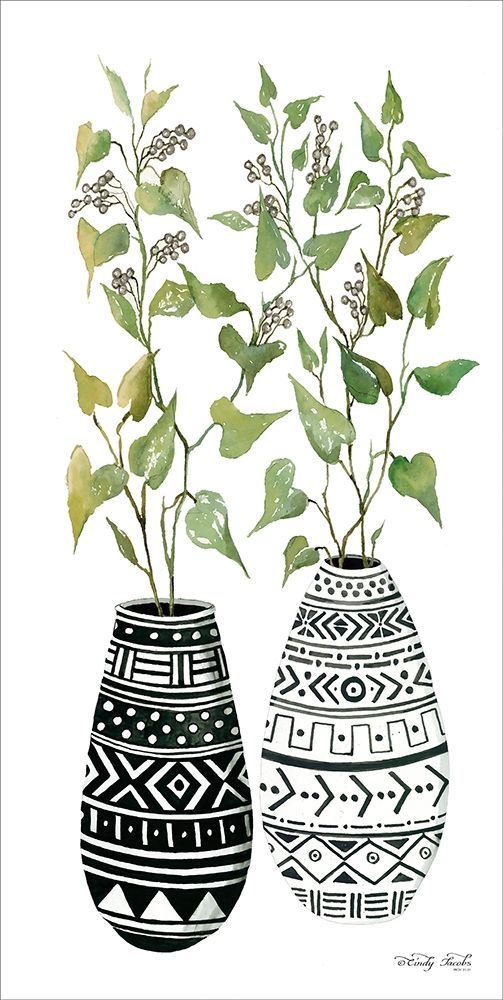 Mud Cloth Vase IV art print by Cindy Jacobs for $57.95 CAD