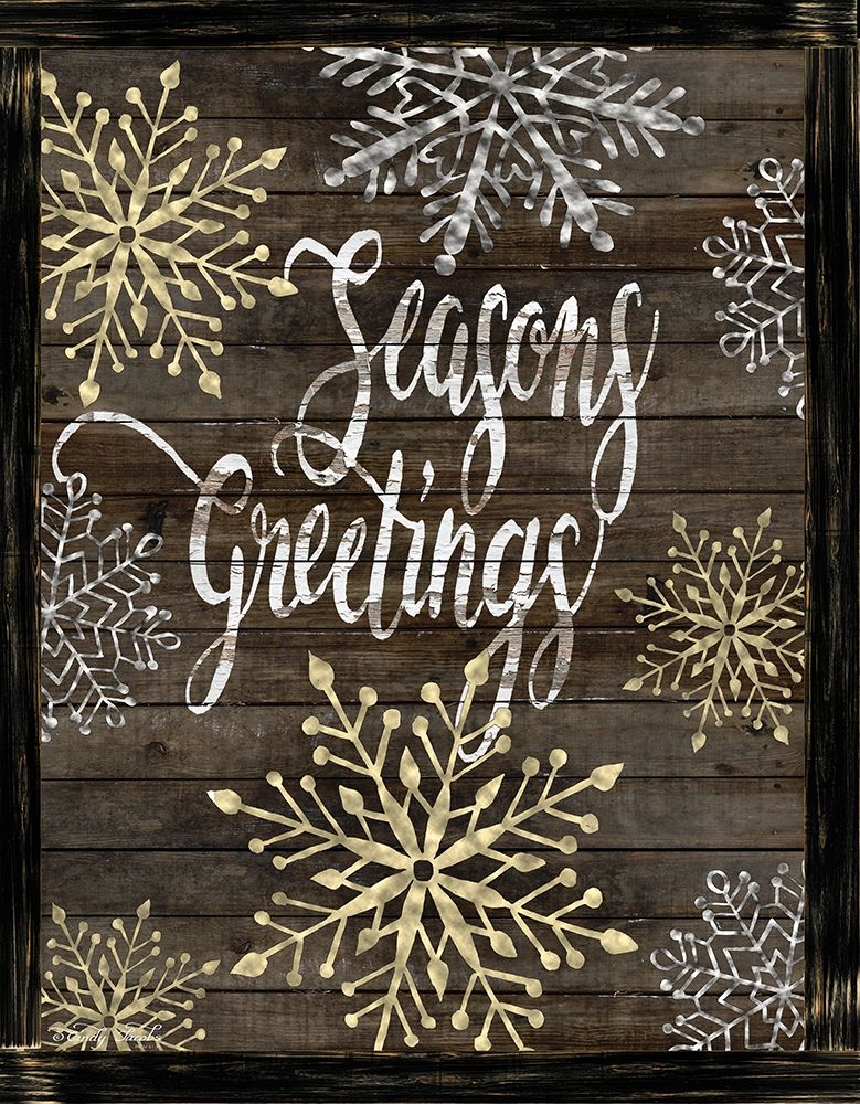 Snowflake Seasons Greetings art print by Cindy Jacobs for $57.95 CAD