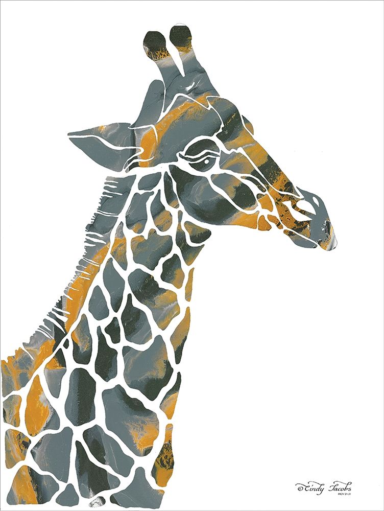 Bright Giraffe I art print by Cindy Jacobs for $57.95 CAD