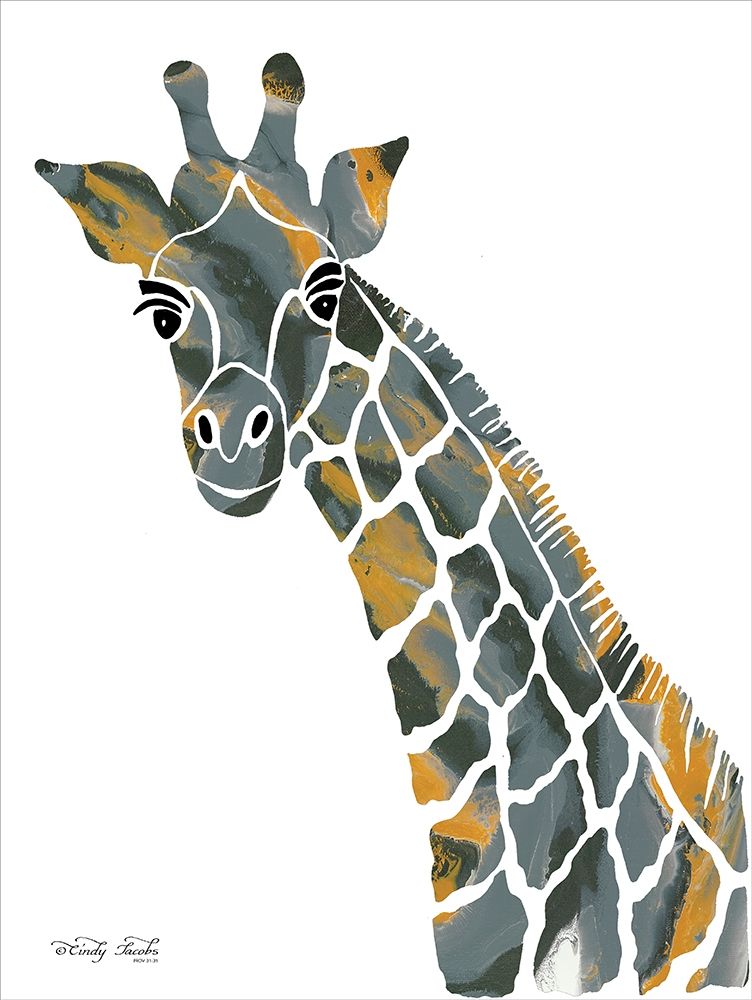 Bright Giraffe II art print by Cindy Jacobs for $57.95 CAD