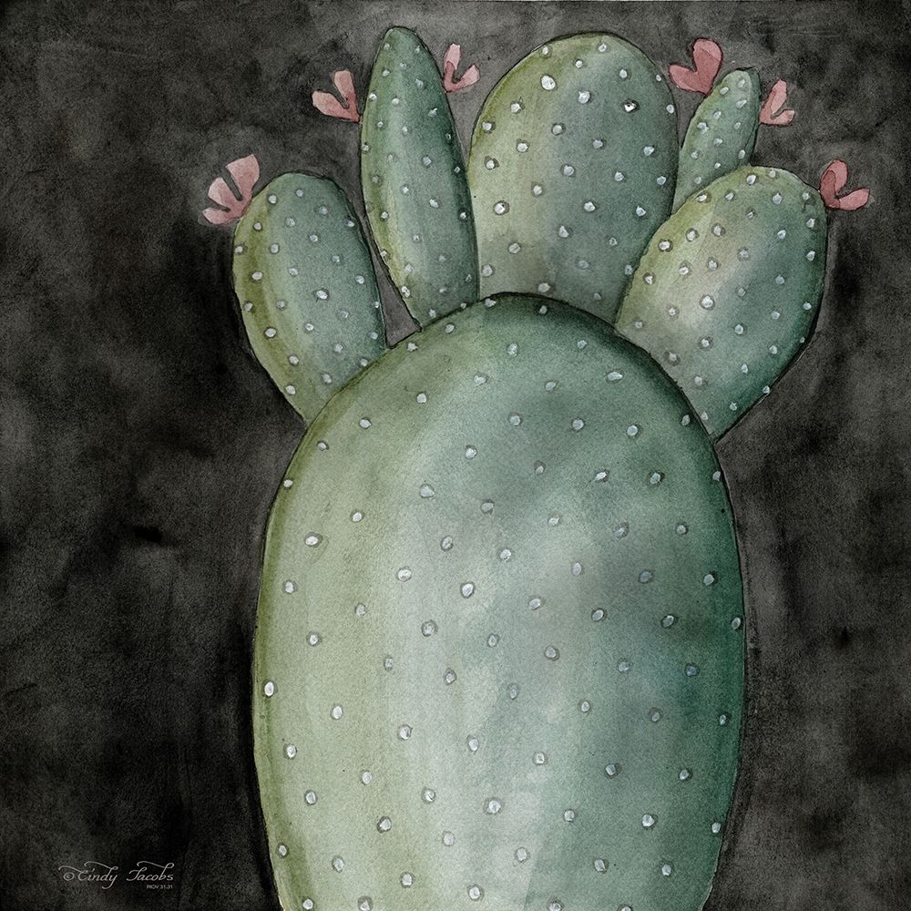 Big Blooming Cactus I art print by Cindy Jacobs for $57.95 CAD