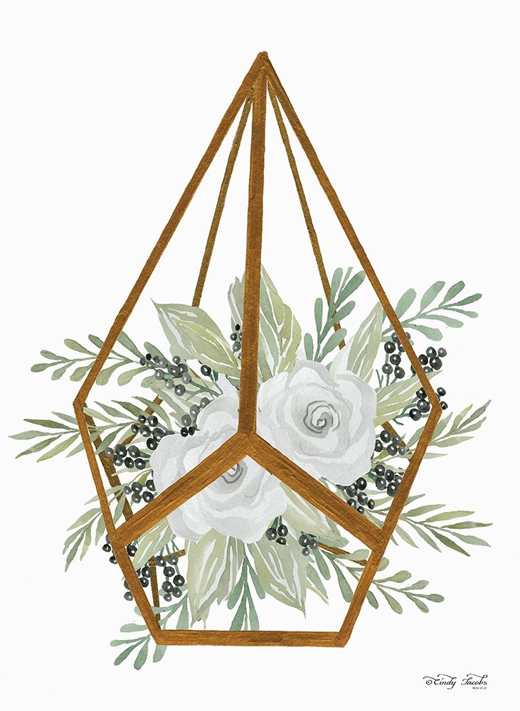 Gold Geometric Diamond art print by Cindy Jacobs for $57.95 CAD