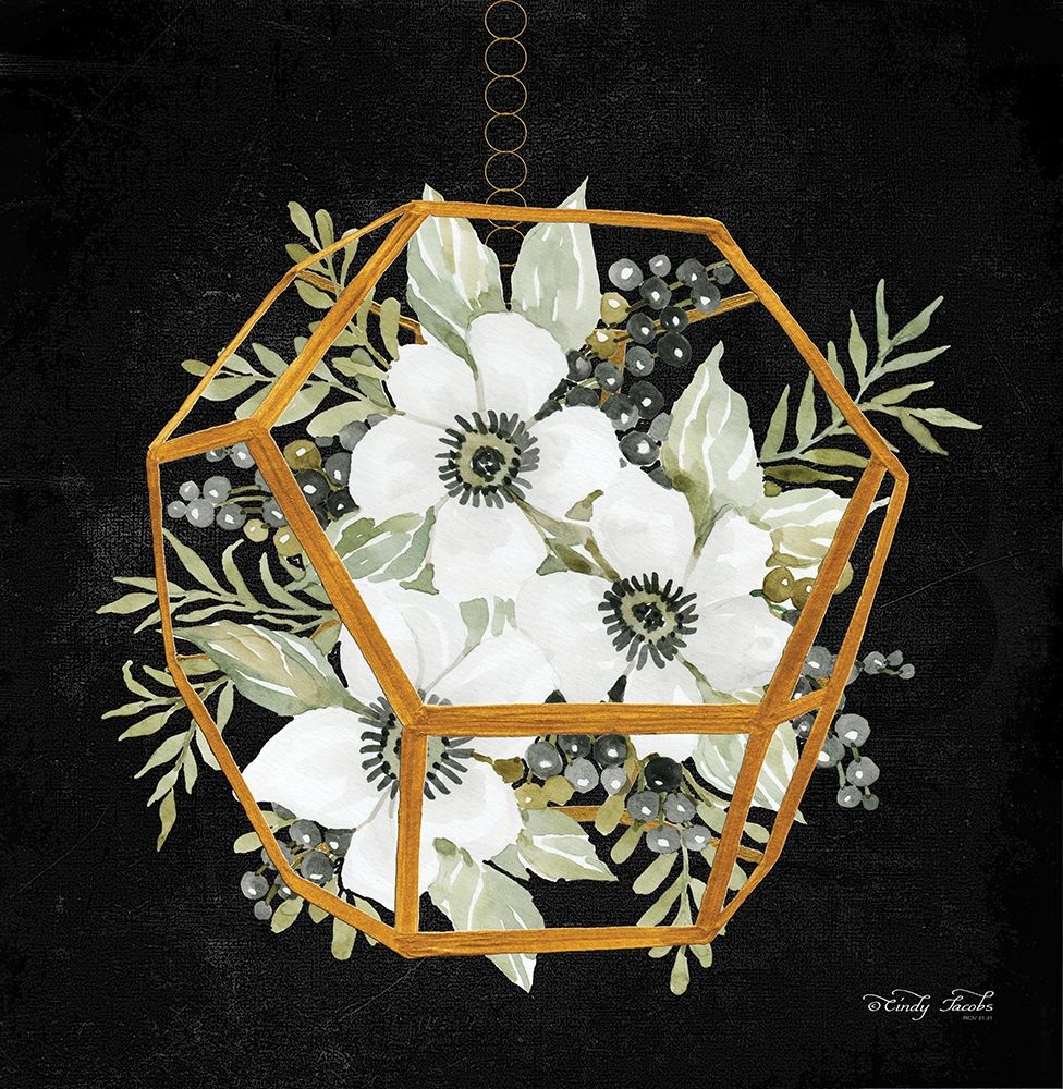 Gold Geometric Hexagon art print by Cindy Jacobs for $57.95 CAD