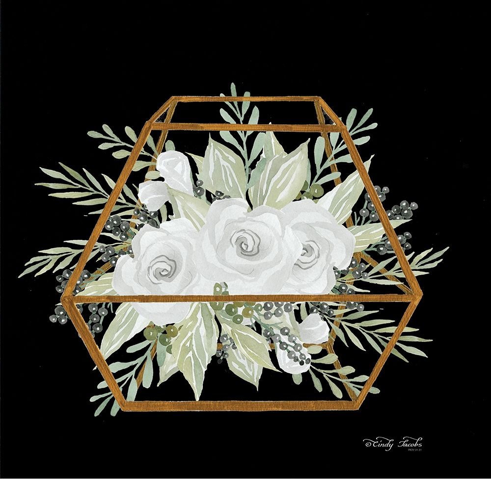 Gold Geometric Polygon art print by Cindy Jacobs for $57.95 CAD