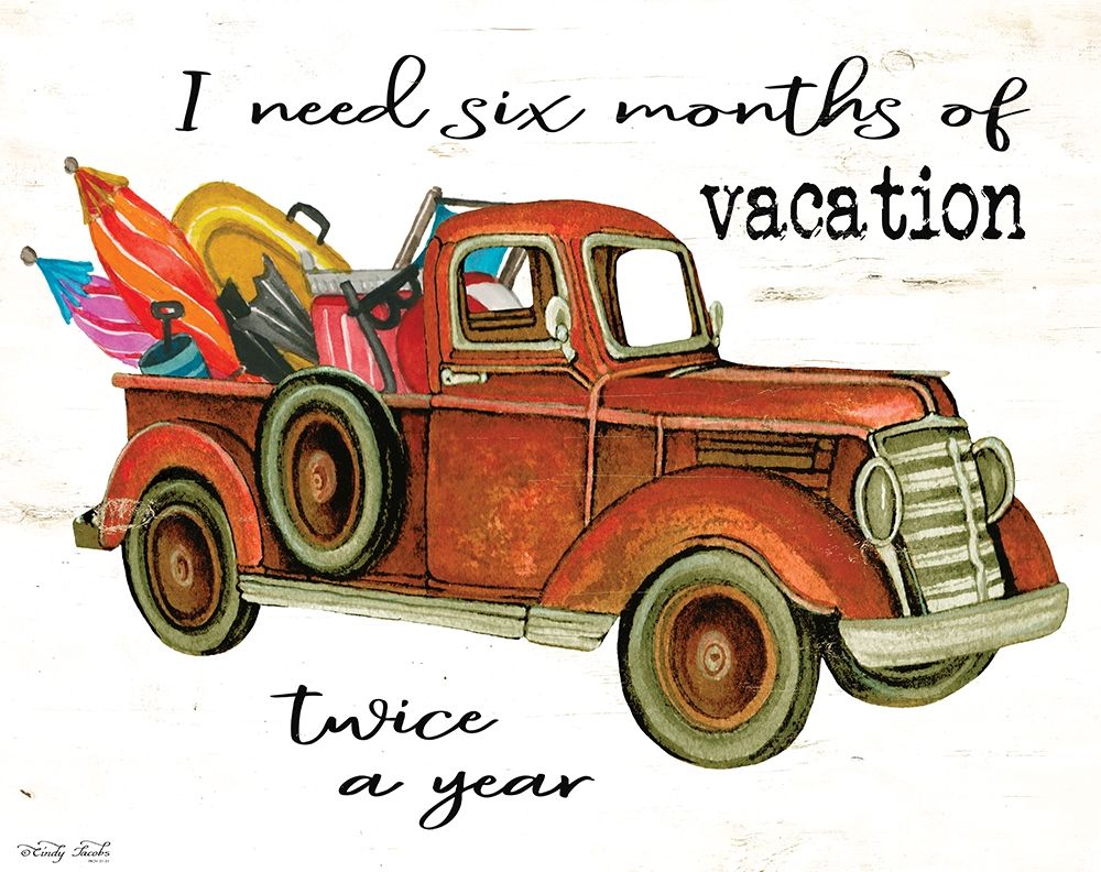 Vacation Truck art print by Cindy Jacobs for $57.95 CAD