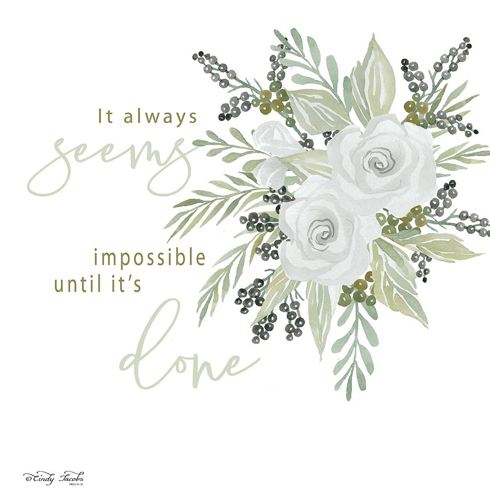 Its Done art print by Cindy Jacobs for $57.95 CAD