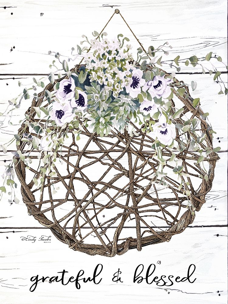 Grateful and Blessed art print by Cindy Jacobs for $57.95 CAD
