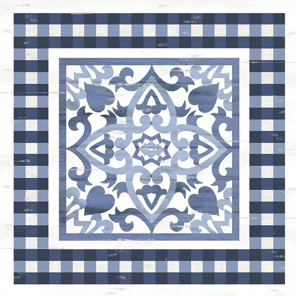 Ivey Blue And White Tile art print by Cindy Jacobs for $57.95 CAD