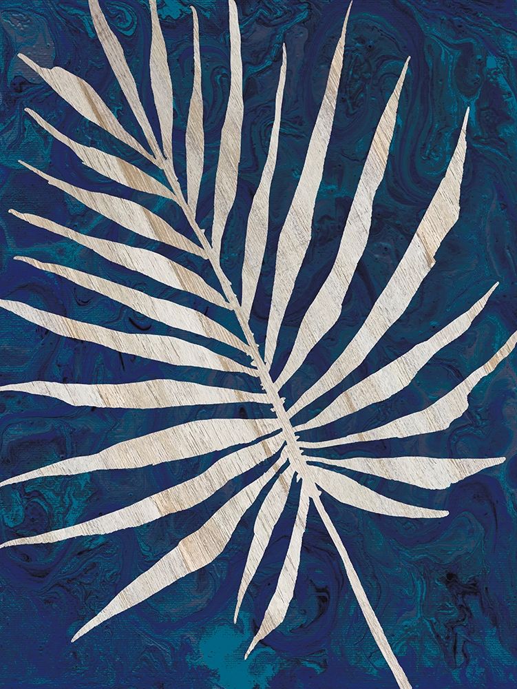 Palm Leaf Navy art print by Cindy Jacobs for $57.95 CAD