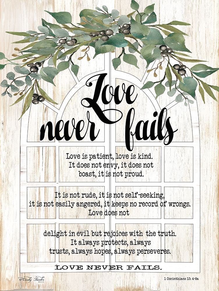 Berry Swag Love Never Fails art print by Cindy Jacobs for $57.95 CAD