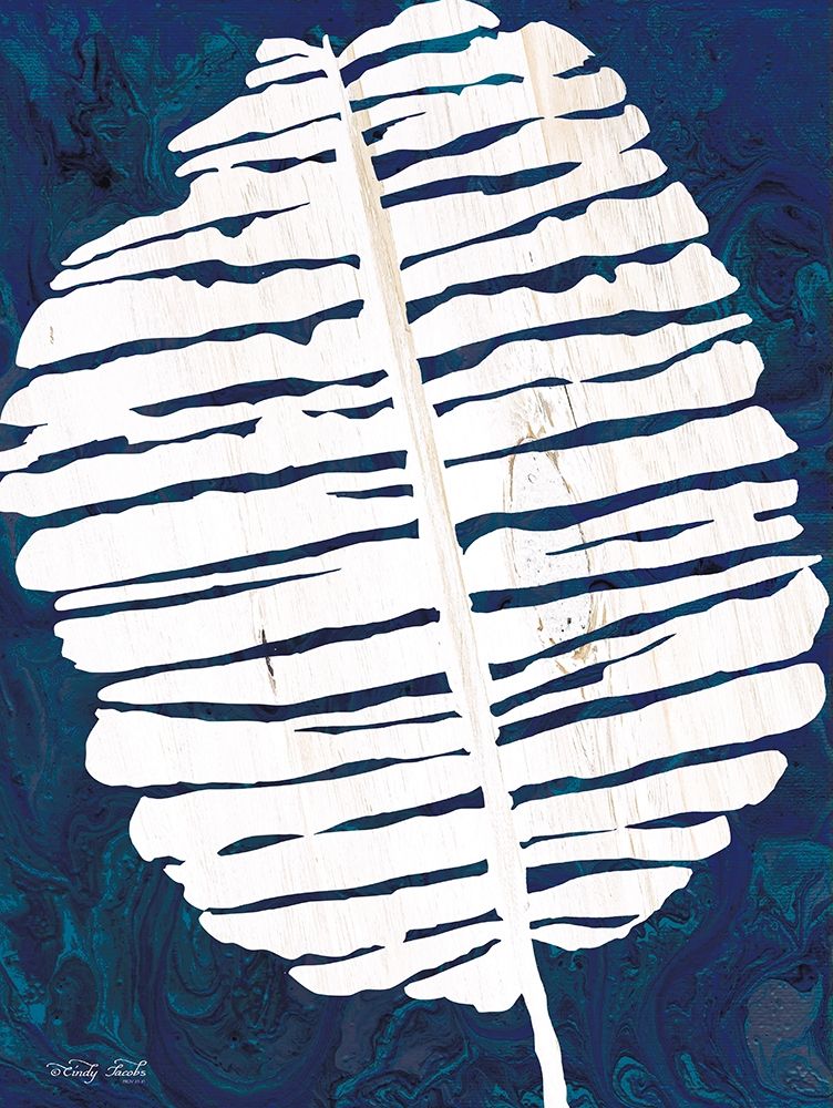 Navy Banana Leaf art print by Cindy Jacobs for $57.95 CAD