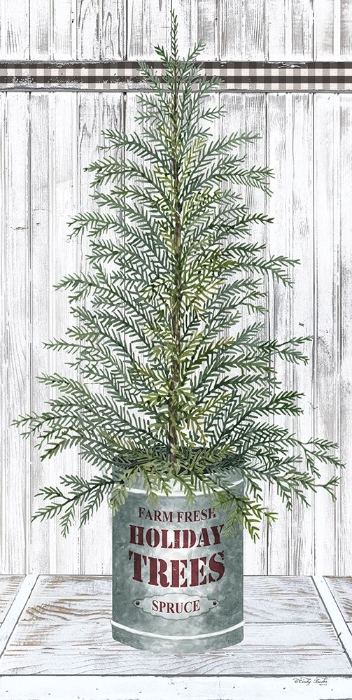 Galvanized Pot Spruce art print by Cindy Jacobs for $57.95 CAD