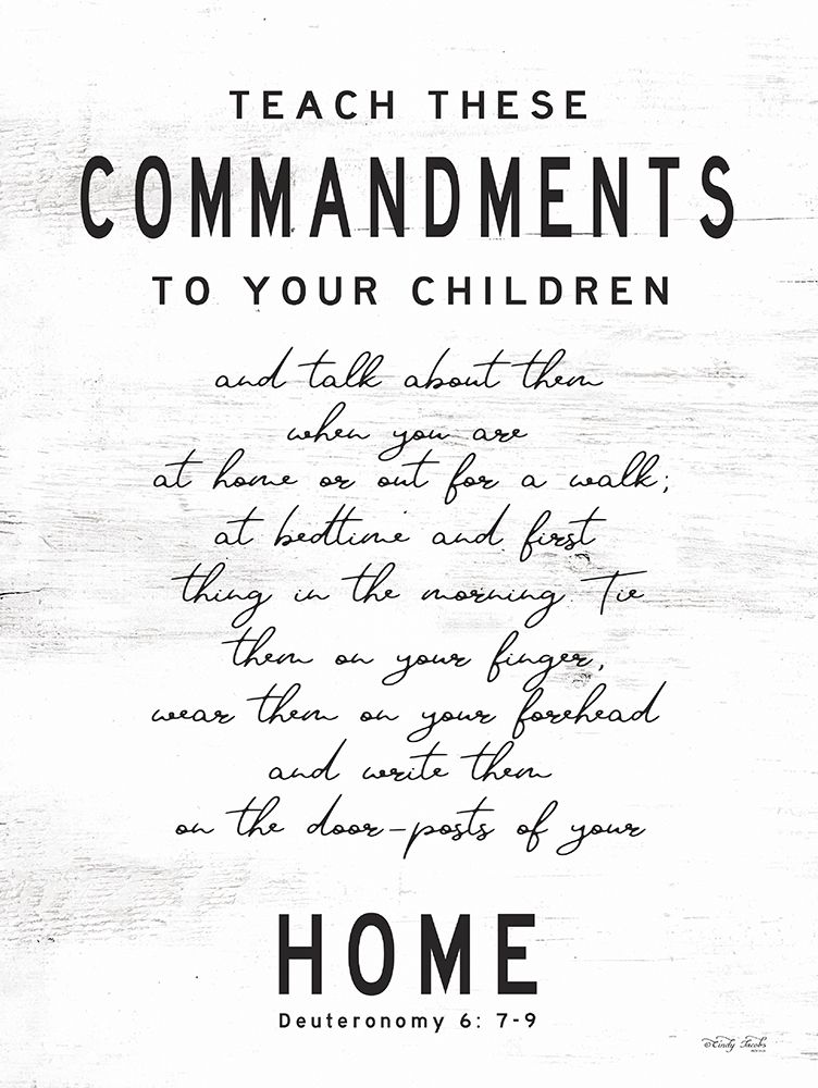 Teach These Commandments art print by Cindy Jacobs for $57.95 CAD