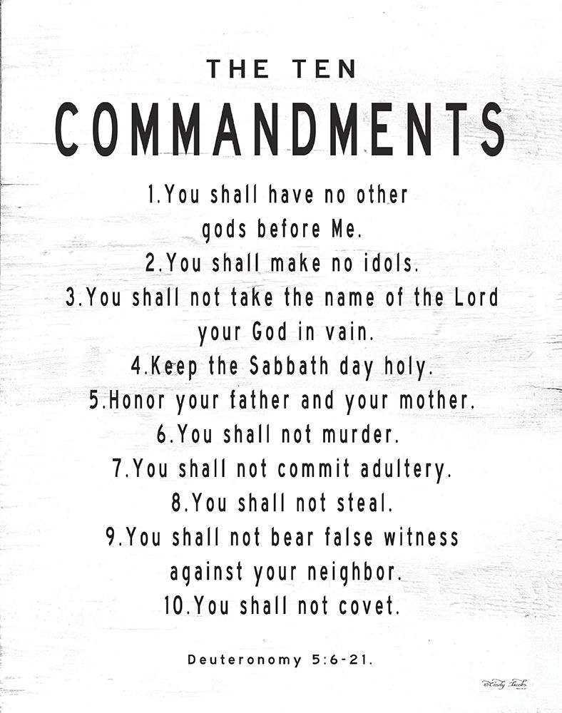 The Ten Commandments art print by Cindy Jacobs for $57.95 CAD