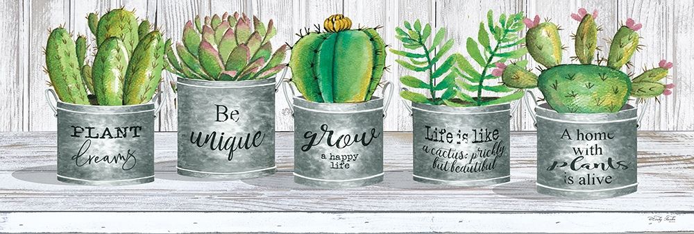 Galvanized Pot Succulents I art print by Cindy Jacobs for $57.95 CAD