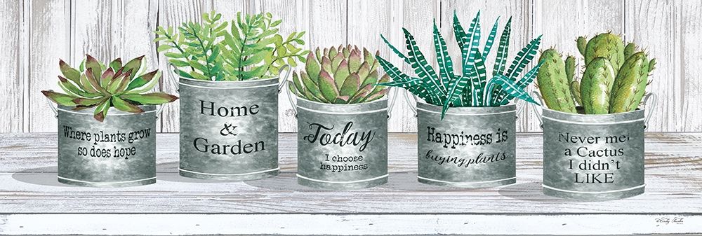 Galvanized Pot Succulents II art print by Cindy Jacobs for $57.95 CAD