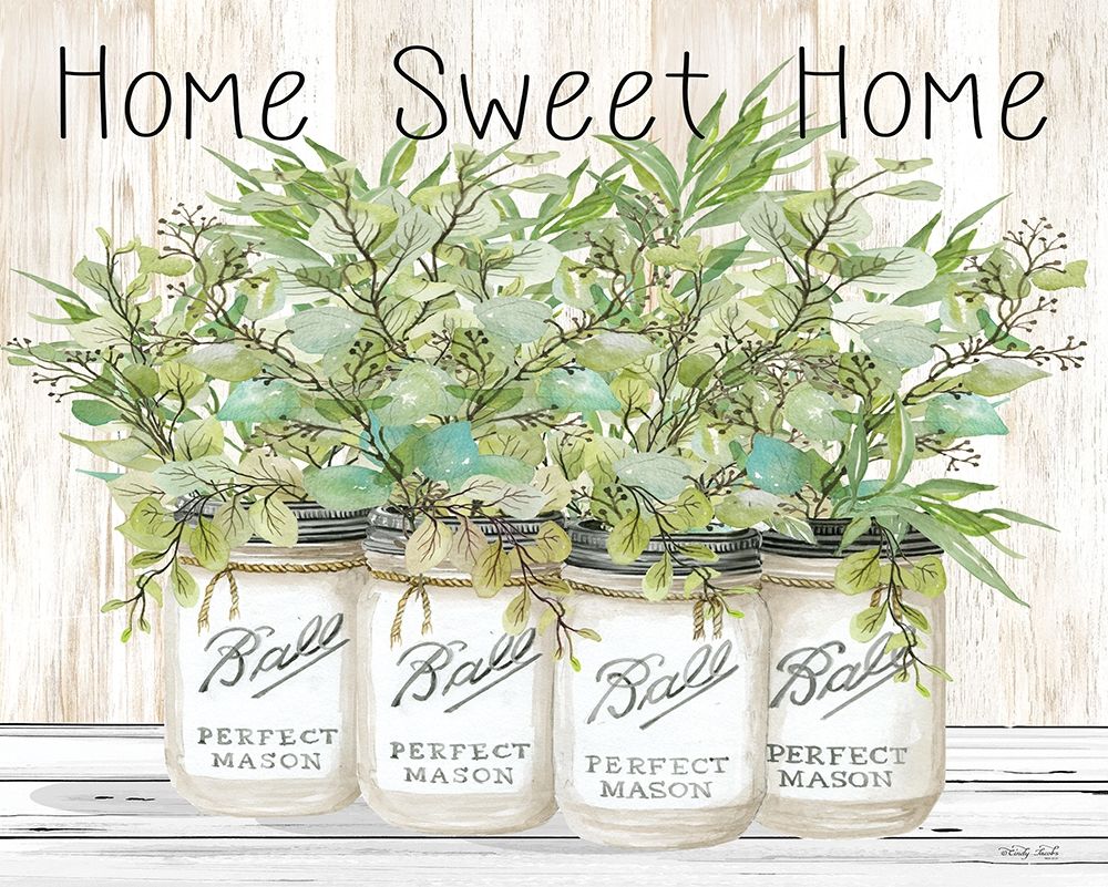 Home Sweet Home Ball Jars art print by Cindy Jacobs for $57.95 CAD