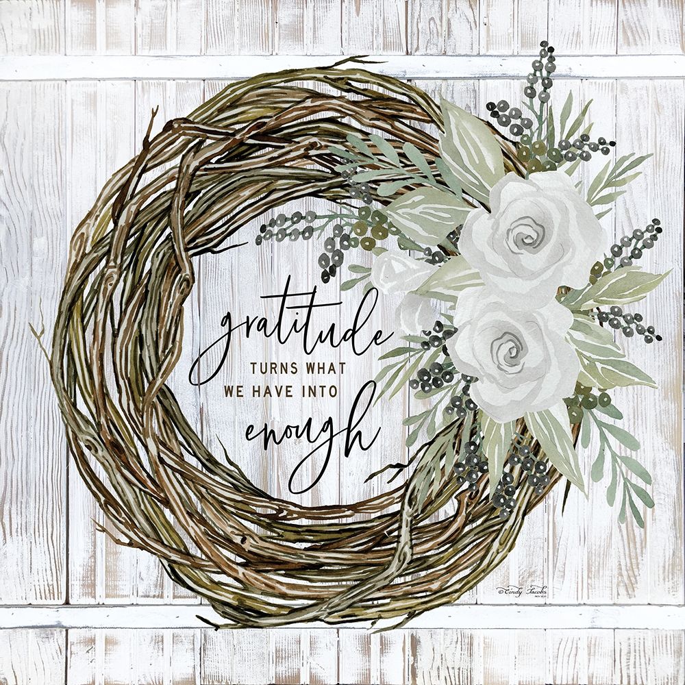 Gratitude Wreath art print by Cindy Jacobs for $57.95 CAD