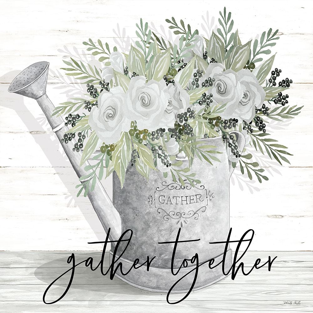 Gather Together Watering Can art print by Cindy Jacobs for $57.95 CAD