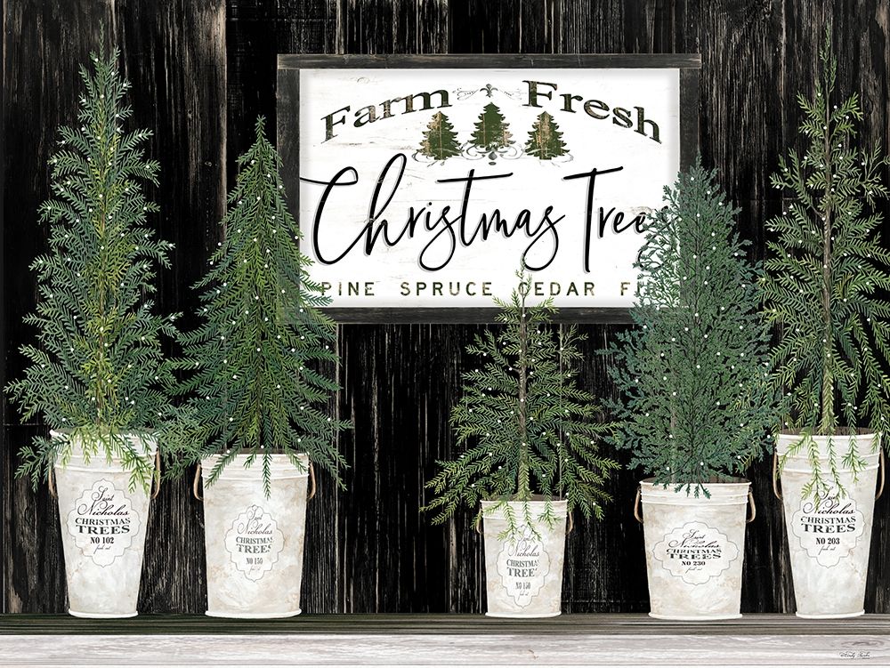 Farm Fresh Christmas Trees art print by Cindy Jacobs for $57.95 CAD
