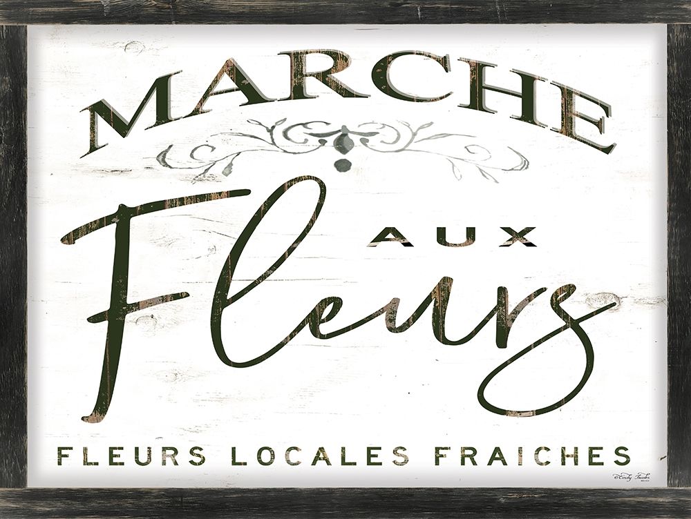 Fleurs Sign I art print by Cindy Jacobs for $57.95 CAD