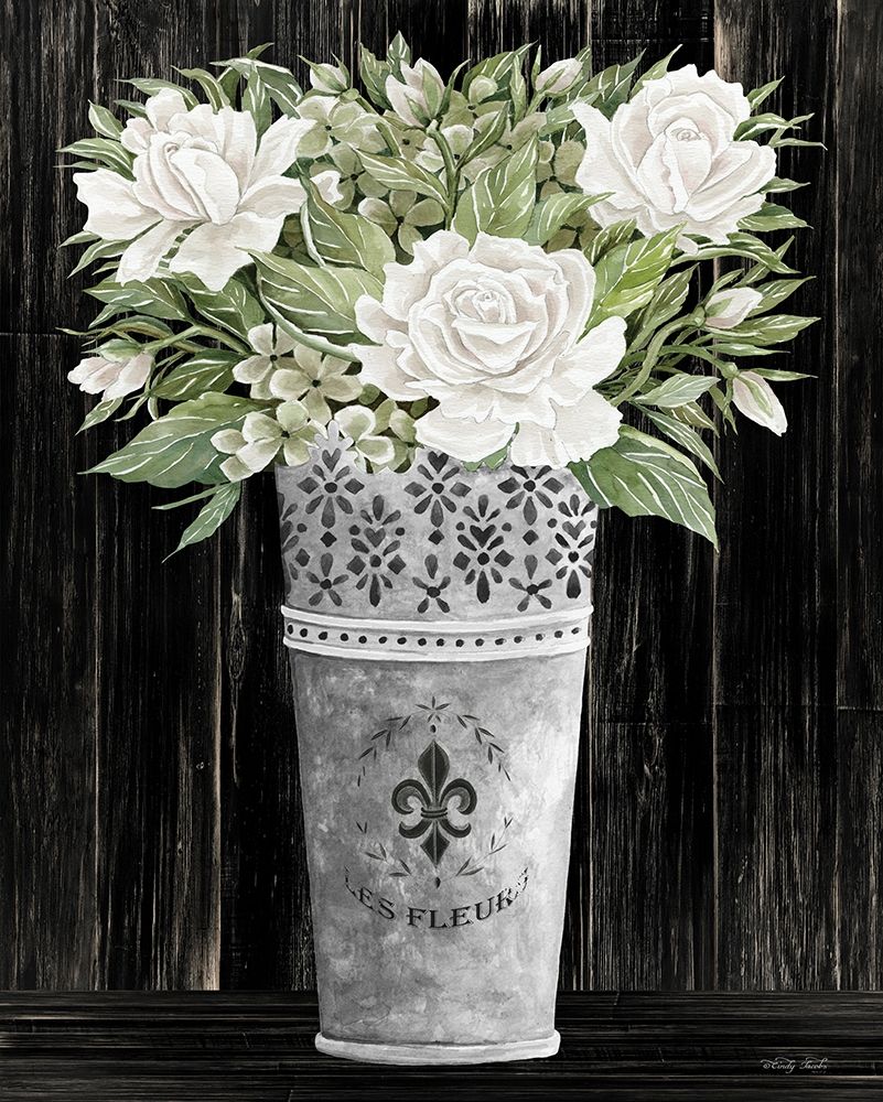 Punched Tin Floral III art print by Cindy Jacobs for $57.95 CAD