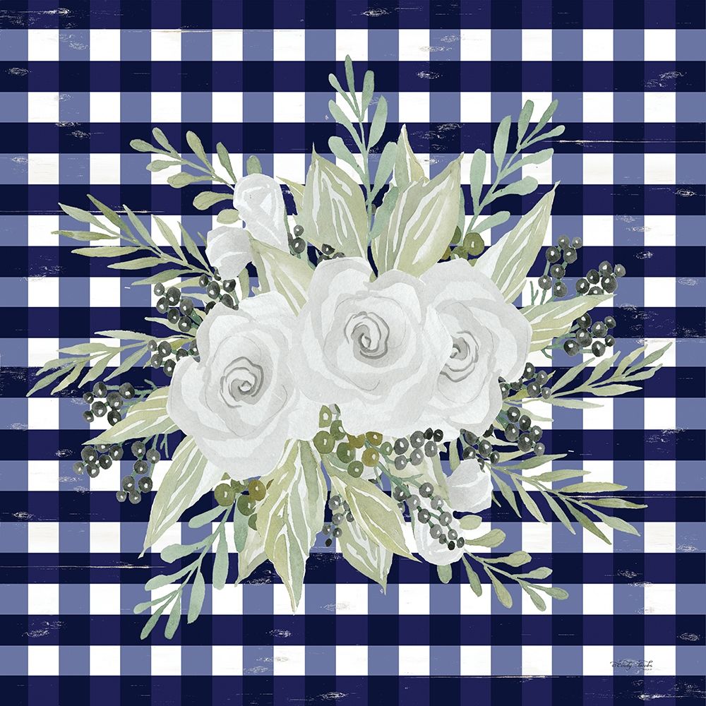 Navy Floral II art print by Cindy Jacobs for $57.95 CAD
