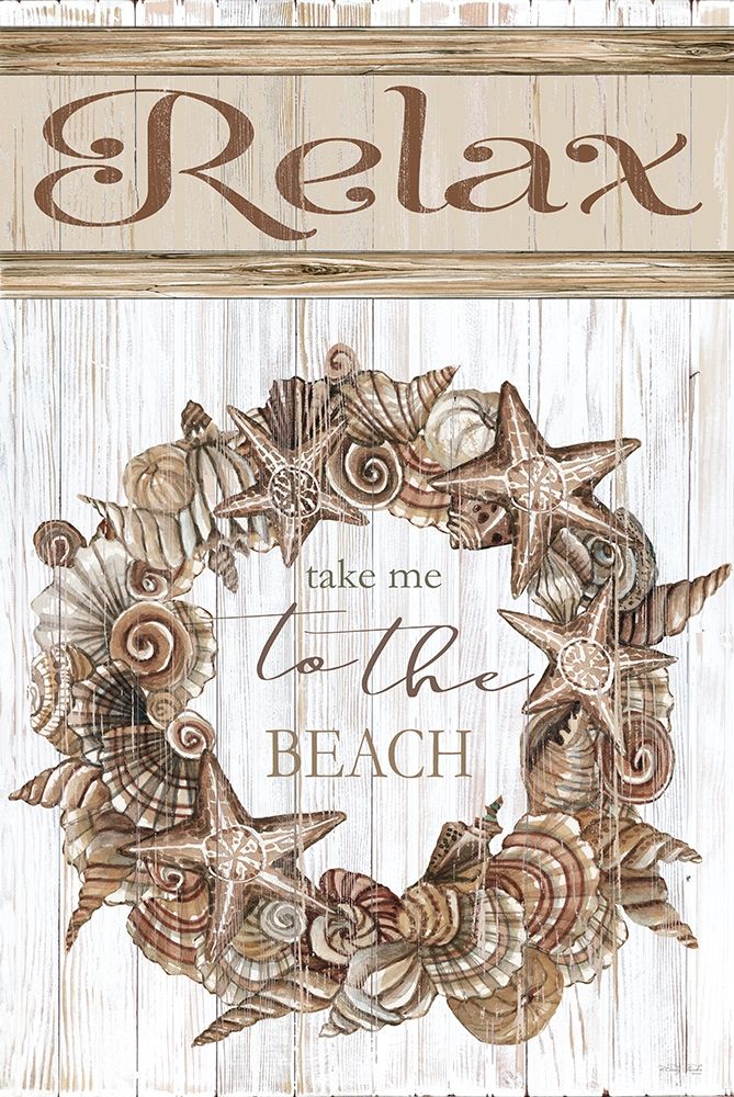 Relax Shell Wreath art print by Cindy Jacobs for $57.95 CAD
