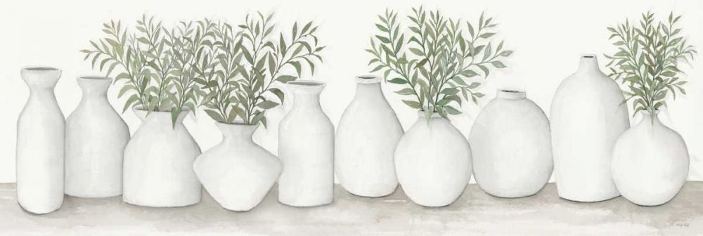 White Vases Still Life art print by Cindy Jacobs for $57.95 CAD