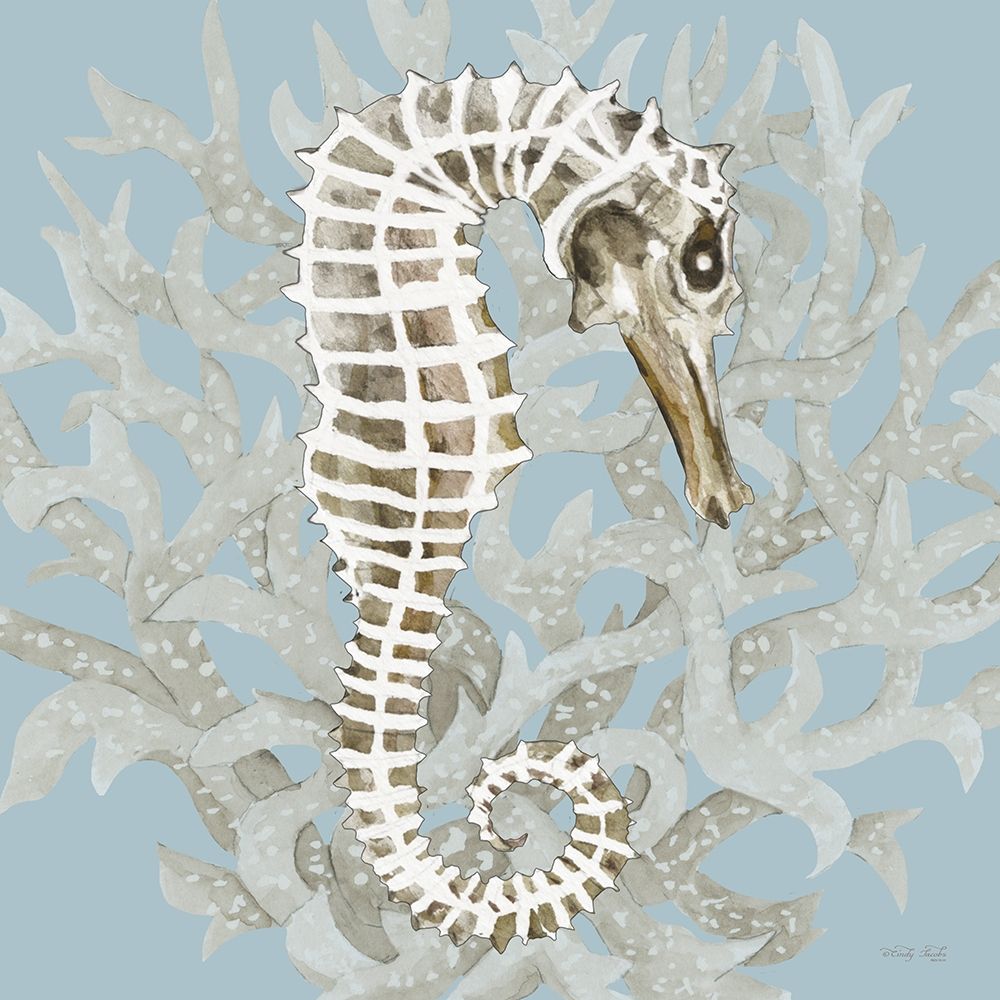 Coral Seahorse I art print by Cindy Jacobs for $57.95 CAD