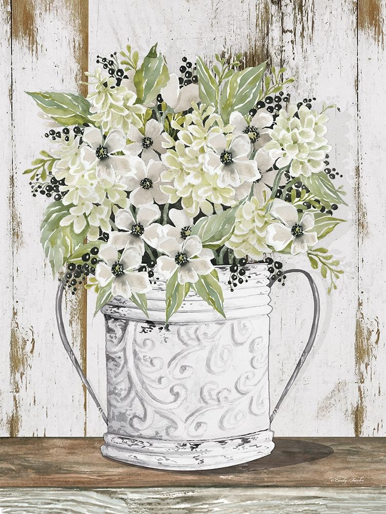White Floral Dreams art print by Cindy Jacobs for $57.95 CAD