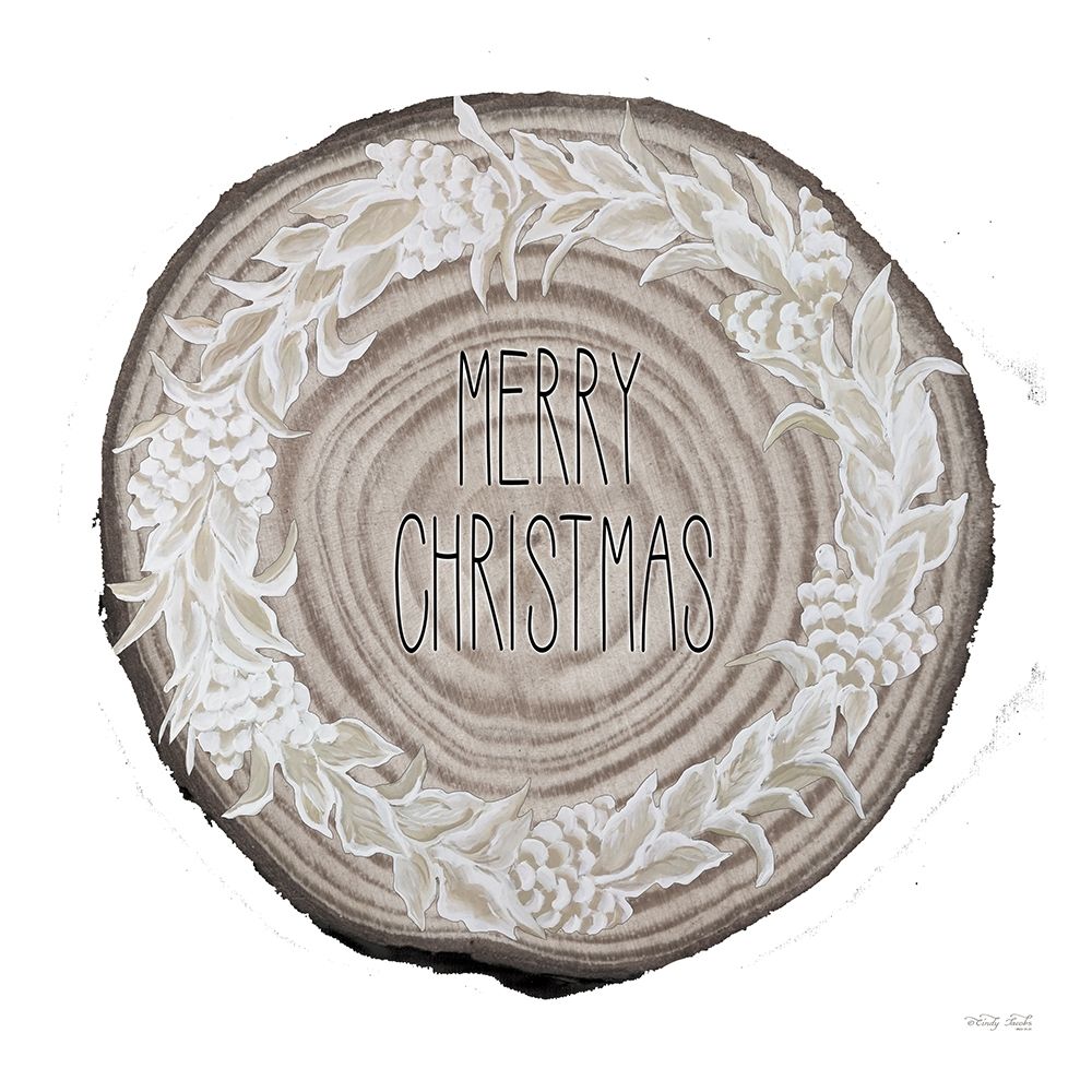 Woodland Merry Christmas Wreath art print by Cindy Jacobs for $57.95 CAD