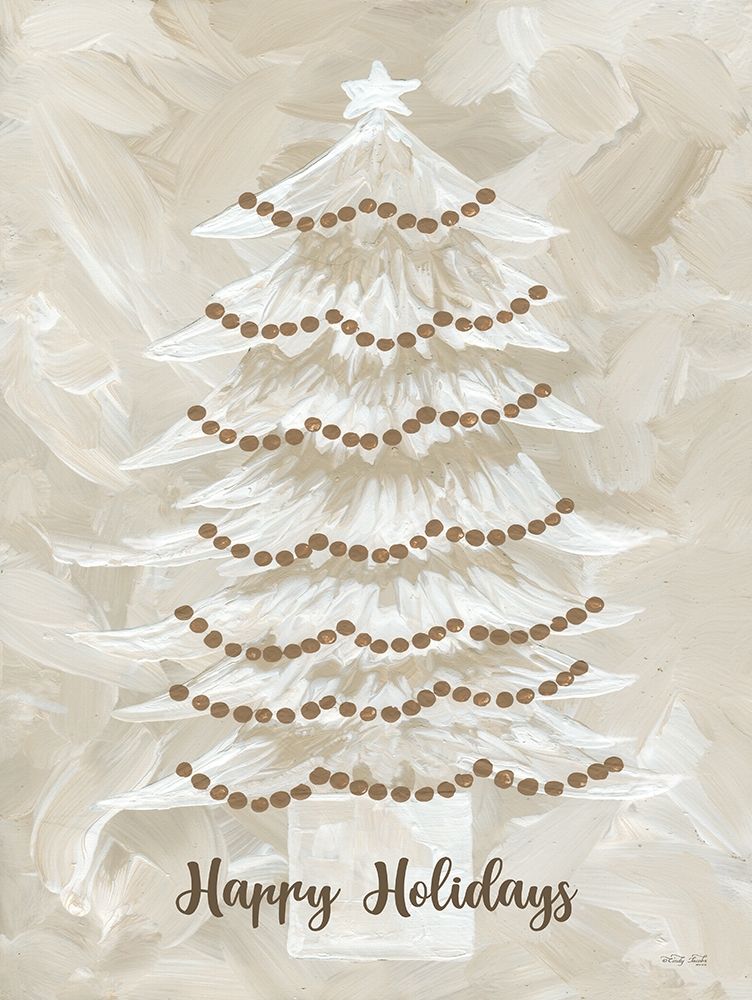 Winter Whisper Happy Holidays Tree art print by Cindy Jacobs for $57.95 CAD