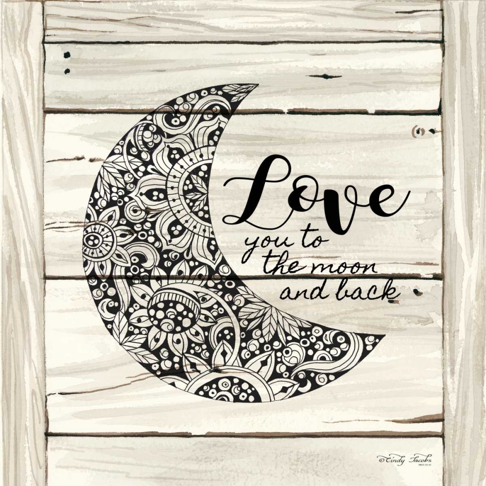 Love You to the Moon art print by Cindy Jacobs for $57.95 CAD