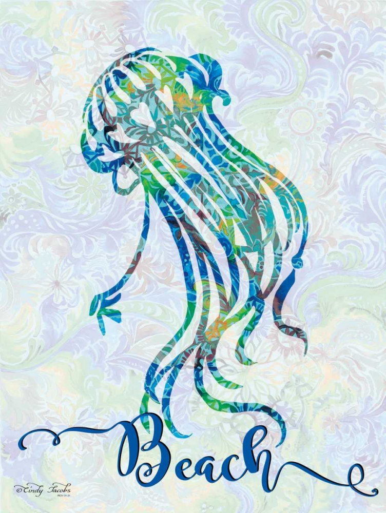 Beach - Jellyfish art print by Cindy Jacobs for $57.95 CAD